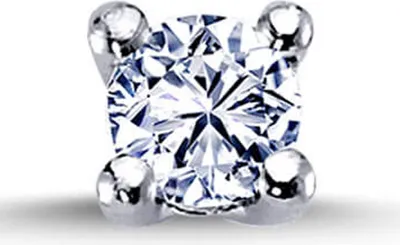 Produktbild von 0,13 Carat Herren Diamant Solitär EinStein Ohrringe in 585`er Weißgold