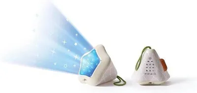 Immagine prodotto di Proiezione luminosa per neonati - Luce notturna in stile boho chic - 17 melodie - Portatile - Da 0 mesi in su - Proiezione rustica - Cielo notturno - Cameretta