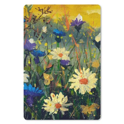 Produktbild von MuchoWow® Mauspad Mousepad Malerei - Ölfarbe - Natur - Blumen 40x60 cm - Mousepads - Maus Mat - Pad - Mausunterlage - Schreibtisch Accesoire