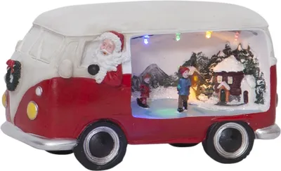 Immagine prodotto di Figura natalizia a LED 'Merryville' Babbo Natale/Trasporto