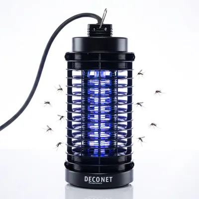 Obrázek produktu pro Elektrická lampa na hmyz Deconet s LED diodou 3 W a UV světlem – dosah 15 m² – lampa na komáry a mouchy