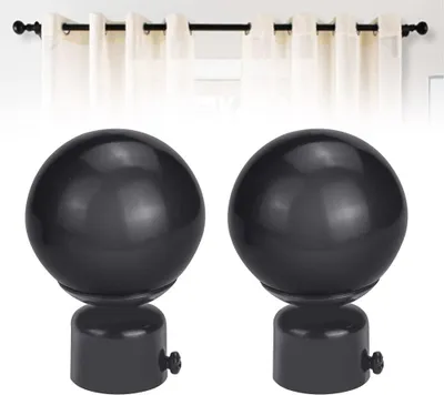Imagen del producto de Extremos para cortinas, esféricos, para diámetros de 25-28 mm, montaje sencillo