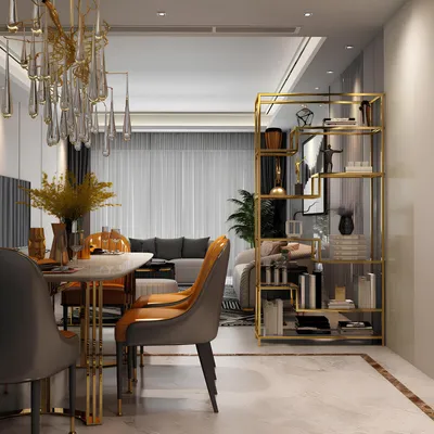 Produktbild von Metall Regal Trennwand Design Luxus Regale Schrank Trennwände Wohnzimmer Metall