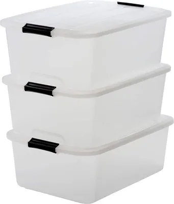 Obrázek produktu pro Sada 3 stohovatelných úložných boxů o objemu 30 l