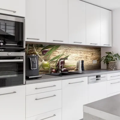 Produktbild von Dedeco Küchenrückwand Motiv: Obst & Gemüse V5, 3mm Aluminium Alu-Platten als Spritzschutz Küchenwand Verbundplatte wasserfest, inkl. UV-Lack glänzend, alle Untergründe, 280 x 60 cm