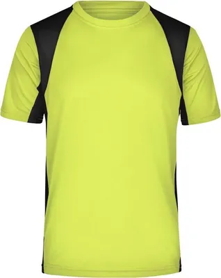 Produktbild von Men's Running-T Funktionelles Laufshirt fluo-yellow/black, Gr. XL