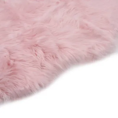 Immagine prodotto di vidaXL Tappeto 60x90 cm in pelle di pecora artificiale rosa