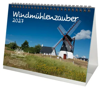 Produktbild von Windmühlenzauber DIN A5 Tischkalender 2027 - Seelenzauber