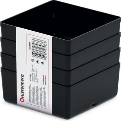 Produktbild von Einsatzboxen-Set kompatibel mit Organizer-Systemen 11 x 11 x 11,2 Schwarz