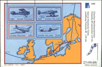 Produktbild von Briefmarken Finnland 1988 Mi Block4 (kompl.Ausg.) gestempelt FINLANDIA88
