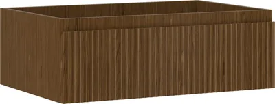 Produktbild von Mexen Rivel Badezimmerschrank 70 cm, 1 Schublade, geriffelt, Nussbaum - 91A20-07023-1-BF86