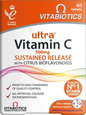 Produktbild von Vitabiotics Ultra Vitamin C 500mg, 60 tabletek