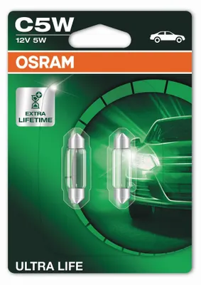 2x Original Osram ULTRA LIFE C5W 12V 5W SV8,5-8 Soffitte Lampen Birnen – Produktansicht