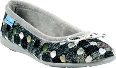 Image de Lunar - Pantoufles "Magic" pour femmes, à pois GS290 (39 EU) (Gris)