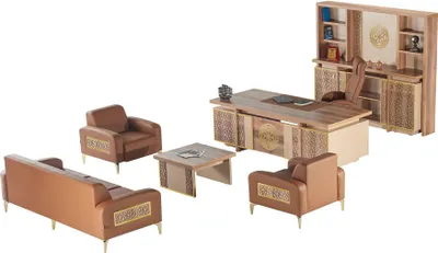 Image de Bureau Meubles de style Rangement Marron Comnplett Arveitszimmer Bois