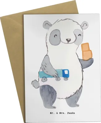 Produktbild von Mr. & Mrs. Panda Beileidskarte Speditionskaufmann Herz - Weiß - Geschenk, hochzeitskarten, osterkarten, glückwunschkarten, einladungskarten, weihnachtskarten, Grußkarte