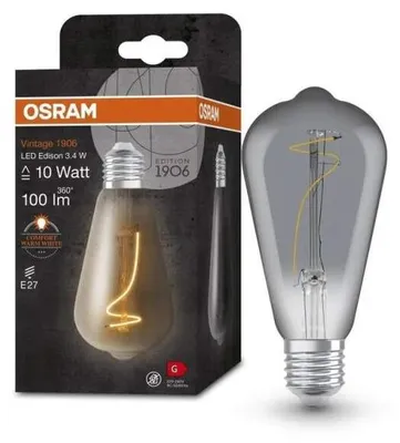 Produktbild von OSRAM LED-Lampe E27, Edison Smoke, 3,4 W, 100 lm, warmweiß