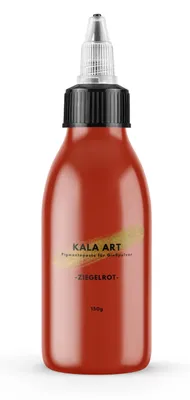 Produktbild von Kala Art Farbpigmente für Gießpulver - 150ml (Ziegelrot) für Bastelgips - Abtönfarbe für Bastelbeton, Reliefgießpulver & Modelliermasse - Zubehör zum Gips gießen Deiner kreativen Projekte