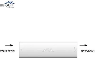Produktbild von Ubiquiti Instant PoE Konverter 48V/18V, 802.3af - Innenbereich