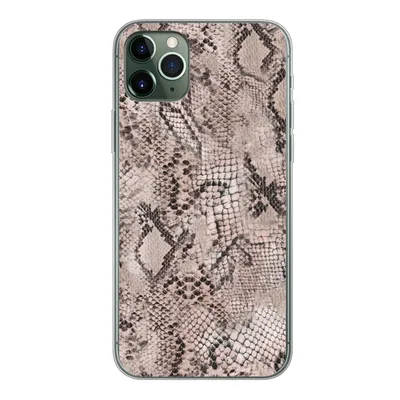 Produktbild von MuchoWow® Handyhülle Schutzhülle Hülle für iPhone 11 Pro Max Tiermuster - Grau - Schwarz Silikon Softcase Handy Hülle - Schutz