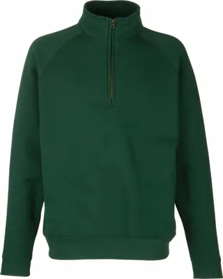 Produktbild von Fruit Of The Loom Herren Premium 70/30 Sweatshirt mit Reißverschluss am Kragen RW3166 (XL) (Flaschengrün)