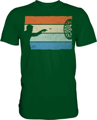 Produktbild von Vintage Dartpfeil Dartscheibe Dart T-Shirt – Bottle Green / XXL