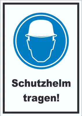 Produktbild von Schutzhelm tragen Aufkleber A9 (37x52mm)