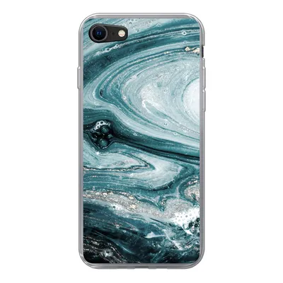 Produktbild von MuchoWow® Handyhülle Schutzhülle Hülle für iPhone 7 Marmor - Mineralien - Naturstein Silikon Softcase Handy Hülle - Kartenhalter
