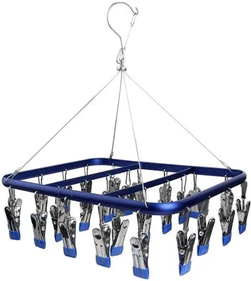 Produktbild von Blauer Aluminium Sokkenhaken 26 Noppen