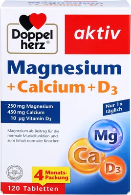 Produktbild von DOPPELHERZ Magnesium+Calcium+D3 Tabletten