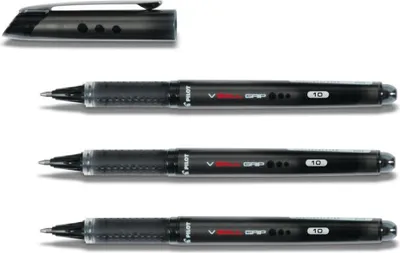 Produktbild von Pilot V-Ball Grip 10 im 3er-Set schwarz