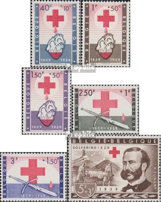 Produktbild von Briefmarken Belgien 1959 Mi 1149-1154 (kompl.Ausg.) postfrisch 100 J. Rotes Kreuz