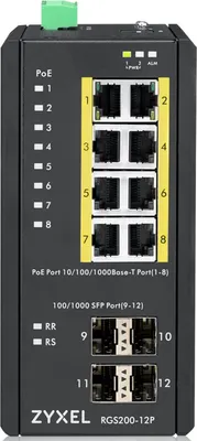 Obrázok produktu pre ZyXEL RGS200-12P - Switch - riadený - 8 x 10/100/1000 (PoE+)