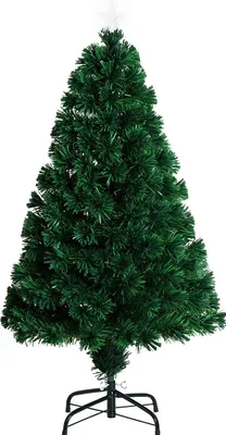 Produktbild von Weihnachtsbaum Künstlicher Christbaum Tannenbaum Lichtfaser Led Baum Mit Metallständer, Glasfaser-Farbwechsler, Grün, 120 Cm