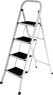 Obrázok produktu pre Štvorstupňový rebrík, oceľový, skladací, prenosný, protišmykový