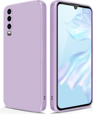 Produktbild von Silikon Hülle für Huawei P30 Flüssigsilikon Dünn Gel Gummi Matt Kratzfeste Schutzhülle Lila
