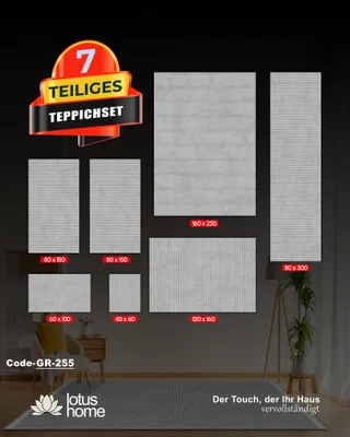 Produktbild von 7-teiliges Teppich-Set GR-255.