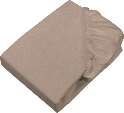 Produktbild von Biber Spannbetttuch Melange, Feinbiber Spannbettlaken, 90 x 200 cm, beige meliert, Matratzen bis 23 cm Höhe, sleepling