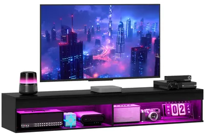 Immagine prodotto di Mobile TV fino 75" Sospeso con Luci LED 16 Colori e Telecomando 180x40x30 cm Nero