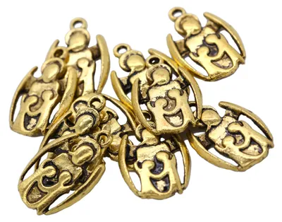 Produktbild von 10 Anhänger Schutzengel 14.5 x 23 x 2mm antikgold Schmuckanhänger Charm-Anhänger