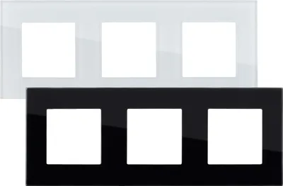 Produktbild von Glasrahmen 3 Module Modern Weiß
