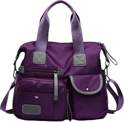Produktbild von Wasserdichte Tote Schultertasche Paars 34x13x30cm Frauen