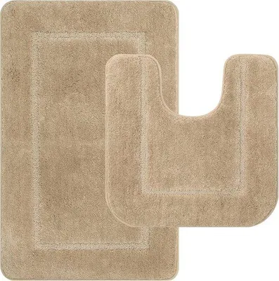 Produktbild von Famanu Badmatten-Set 2-teilig - Beige, 53 x 86 cm + 50 x 50 cm
