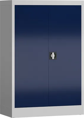 Produktbild von Metallschrank abschließbar Flügeltürenschrank Aktenschrank 120x92x42cm grau X-530320