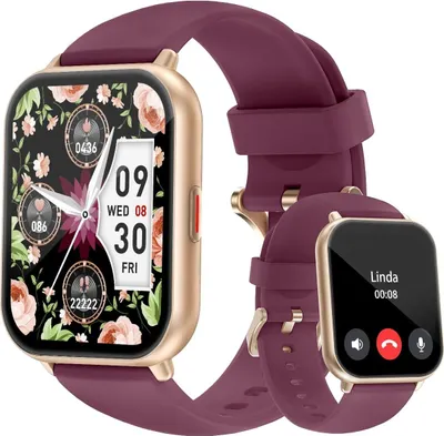 Produktbild von Smartwatch Männer Frauen, 1,85-Zoll-HD-Touchscreen mit Telefonfunktion, SpO2-Herzfrequenz-Schlafmonitor, Schrittzähler,100+Trainingsmodi,Android IOS