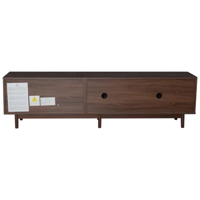Produktbild von Merax TV-Schrank 190 cm für 75-Zoll Fernseher, Lowboard mit Rattantüren, 2 Schubladen, 6 Beine, viel Stauraum, Wohnzimmer, Braun