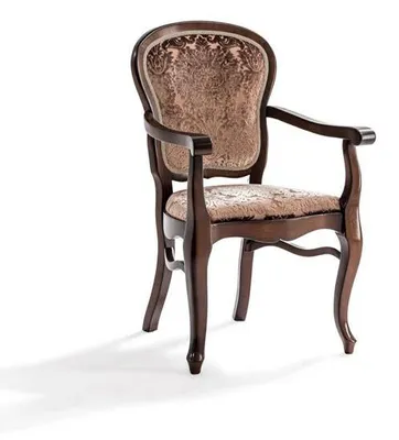 Image de Fauteuil élégant avec revêtement en velours et pieds en bois courbés