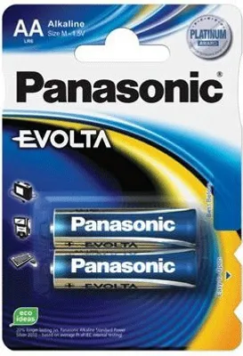 Produktbild von Panasonic Evolta AA, Einwegbatterie, Alkali, 1,5 V, 2 Stück(e), Blau, AA