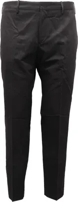 Obrázek produktu pro 5486AH pantalone uomo PT TORINO černé bavlněné/leněné kalhoty pánské