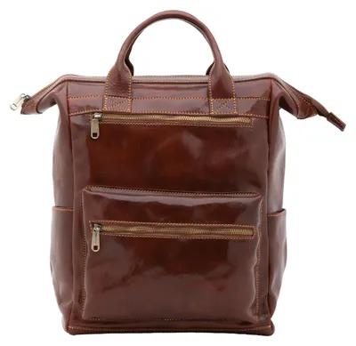 Produktbild von I Fratelli Herrenumhängetasche Echtleder Camel-Tan UNICA 37x30x17 cm 5581-Cognac
